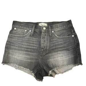 Madewell Relaxed Denim Cutoff Shorts Black Size 26